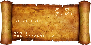 Fa Dorina névjegykártya