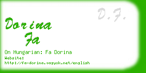 dorina fa business card